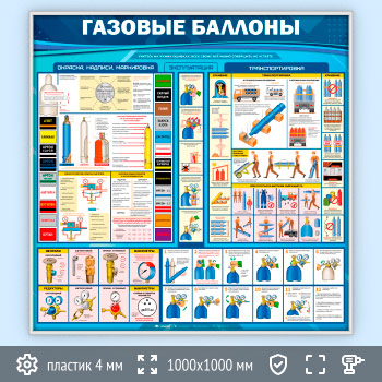 Стенд «Газовые баллоны» (TM-13-SILVER)